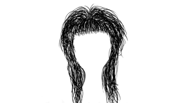 Drawing of a Mullet Haircut
